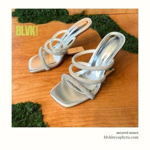 Azalea Wang Dionne Silver/Glitter Strappy Sandal